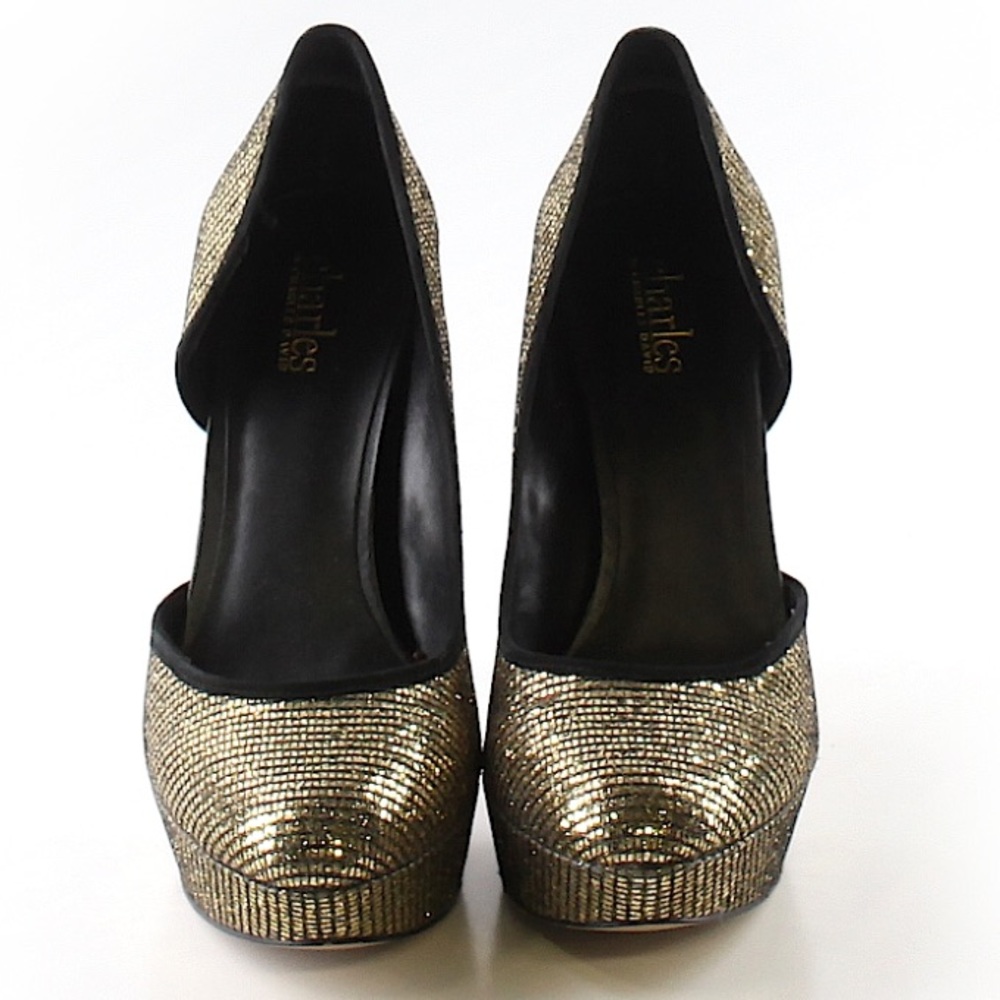 Gold Metallic Charles David Pumps